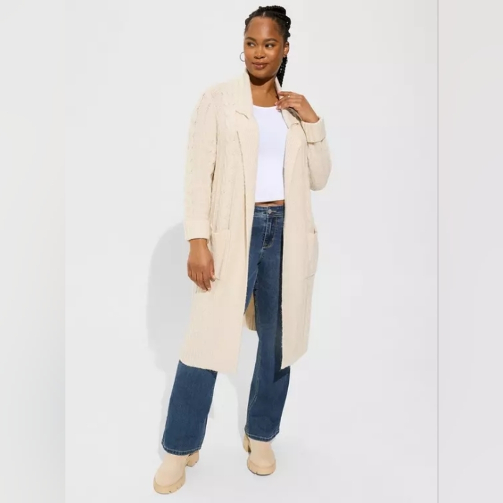 NWT Torrid Collared Cable Sweater